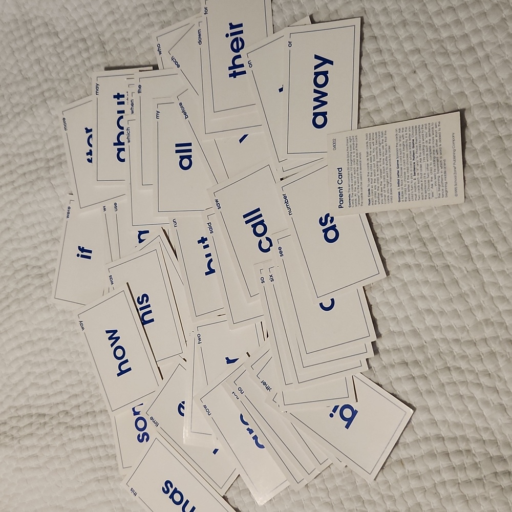 Sight word flashcards